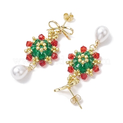 Brass Dangle Studs Earring&nbsp;EJEW-MZ00194