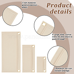 4Pcs Rectangle Felt Purse Organizer Insert&nbsp;FIND-DR0001-97B