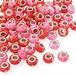 70Pcs 7 Colors Transparent Resin Rondelle European Beads&nbsp;RESI-TA0004-82