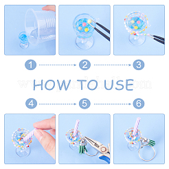 DIY Mini Sundae Cups Keychain Making Kit&nbsp;DIY-OC0011-48