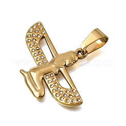 304 Stainless Steel & Crystal Rhinestone Pendants&nbsp;STAS-G400-10G
