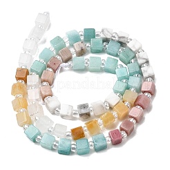 Natural Dyed White Jade & Quartz Crystal & Howlite & Yellow Aventurine & Rhodonite Beads Strands&nbsp;G-H333-03D