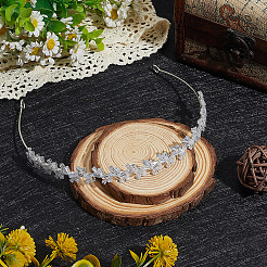 Brass Micro Pave Cubic Zirconia Crown Hair Bands for Girls Women Party Decoration&nbsp;OHAR-WH20003-05