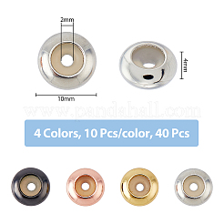 40Pcs 4 Colors Brass Beads&nbsp;KK-FH0006-49B