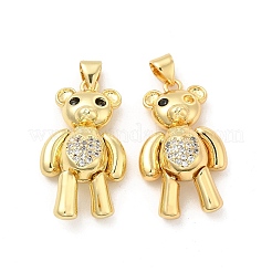 Brass Micro Pave Cubic Zirconia Pendants&nbsp;KK-H441-06E-G