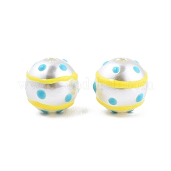 Spot Pattern Opaque ABS Plastic Imitation Pearl Enamel Beads&nbsp;KY-G020-02D