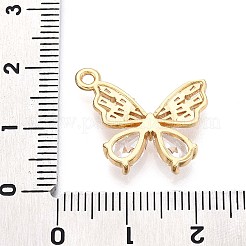 Brass Pave Clear Cubic Zirconia Pendants&nbsp;KK-T077-73G