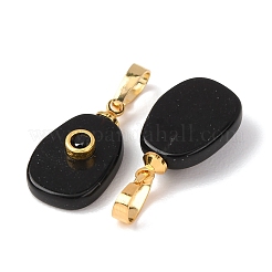 Natural Obsidian Pendants&nbsp;G-P628-02G-04