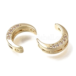 Brass Micro Pave Clear Cubic Zirconia Beads&nbsp;LS-CU-CBAC809-01G