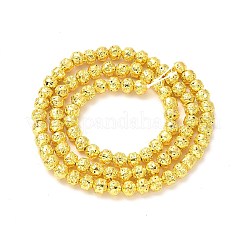 Electroplated Natural Lava Rock Beads Strands&nbsp;G-G984-08G