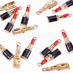 Light Gold Plated Alloy Enamel Pendants&nbsp;PALLOY-CJ0001-04