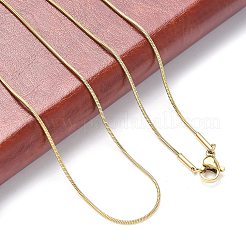 Ion Plating(IP) 304 Stainless Steel Snake Chains Necklaces&nbsp;STAS-F094-23G