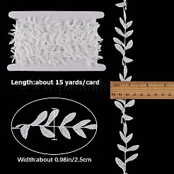 15 Yards Lace Embroidery Polyester Ribbons&nbsp;SRIB-GF0001-05