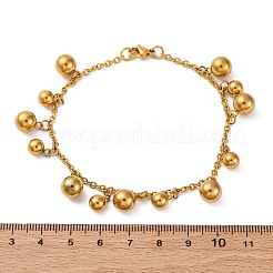 Ion Plating(IP) 304 Stainless Steel Charm Bracelets&nbsp;BJEW-L636-05-G