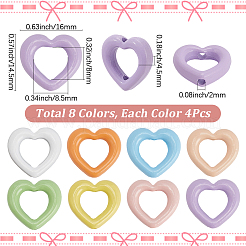 32Pcs 8 Colors Baking Paint Alloy Bead Frame&nbsp;FIND-SP0004-50A