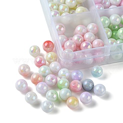 300Pcs 12 Colors Two Tone Opaque Acrylic Beads&nbsp;SACR-YW0001-63