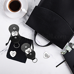 1 Set Friendship Theme Heart Double-Sided Engraved Stainless Steel Commemorative Decision Maker Coin&nbsp;AJEW-GL0001-60-002