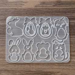 Rabbit Easter Theme DIY Pendant Silicone Molds&nbsp;DIY-G103-01B