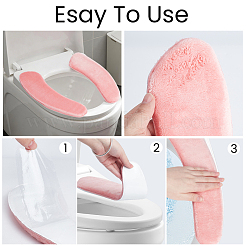 Self-adhesive Polyester Toilet Seat Cushion&nbsp;AJEW-CN0007-82