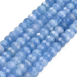 Faceted Dyed Natural White Jade Beads Strands&nbsp;GG-CBAE966-01A-T