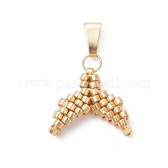 Glass Seed Beaded Mermaid Tail Glass Charms&nbsp;PALLOY-MZ00975
