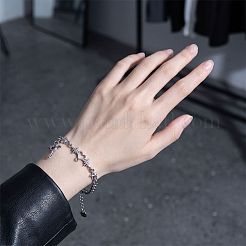 201 Stainless Steel Heart Key with Angel Wings Charm Bracelets for Men Women&nbsp;WG5D024-01