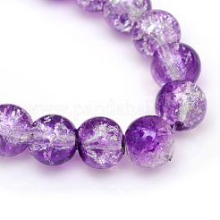 Baking Paint Crackle Glass Bead Strands&nbsp;CCG-S001-10mm-14