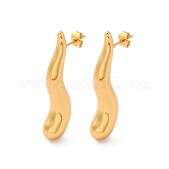 Teardrop 304 Stainless Steel Stud Earrings&nbsp;EJEW-A125-28B-G