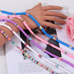 Polymer Clay Heishi Surfer Beaded Necklaces Set&nbsp;NJEW-SW00030