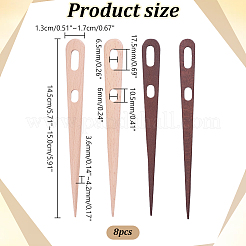 8Pcs Wood Nalbinding Binding Needle for Knitting Weaving&nbsp;TOOL-WR0001-15