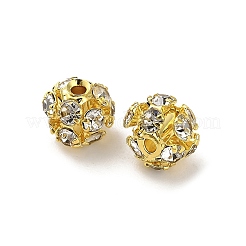6mm Brass Rhinestone Beads&nbsp;X1-KK-S519-01A-02G