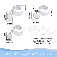 DIY Blank Charm Cuff Ring Making Kit&nbsp;RJEW-AB00006