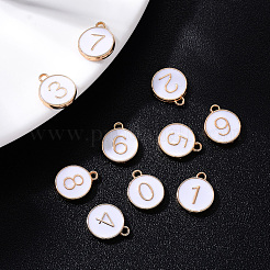 Light Gold Plated Alloy Enamel Charms&nbsp;ENAM-T010-01G