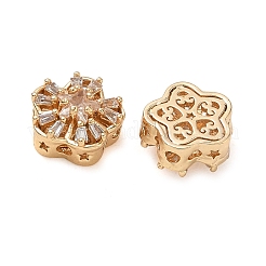 Brass Micro Pave Cubic Zirconia Beads&nbsp;CU-CBA3F77-08G-01