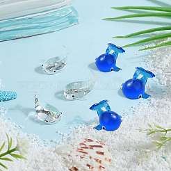 6Pcs 2 Colors Handmade Lampwork Sea Animal Figurines&nbsp;DJEW-SP0001-03