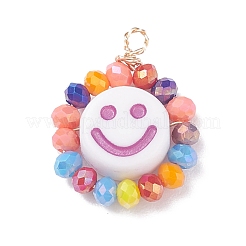 Electroplate Glass Beads  Pendants&nbsp;PALLOY-JF01374