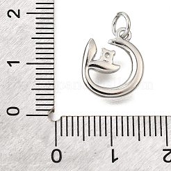 Brass Micro Pave Cubic Zirconia Pendants&nbsp;KK-V007-23P