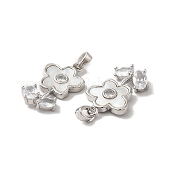 Brass Cubic Zirconia Pendants&nbsp;KK-M243-37P