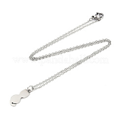 Non-Tarnish 201 Stainless Steel Kitten Pendant Necklaces&nbsp;NJEW-T009-JN125-40-1