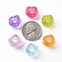 Transparent Acrylic European Beads&nbsp;X-MACR-S373-56B