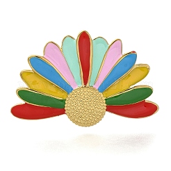 Flower Enamel Finger Rings&nbsp;RJEW-M023-03G-01