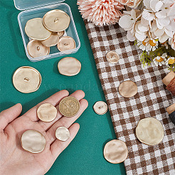 16Pcs 4 Styles 1-Hole Alloy Shank Buttons&nbsp;BUTT-HY0001-16MS