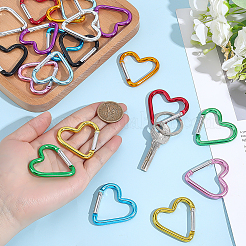 20Pcs 10 Colors Zinc Alloy Screw Locking Carabiner&nbsp;FIND-ME0004-37
