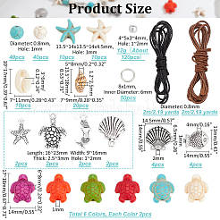 DIY Synthetic Turquoise Bracelet Necklace Making Kit&nbsp;DIY-PH0022-47