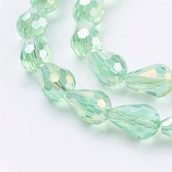 Electroplate Glass Beads&nbsp;EGLA-R006-11x8mm-M