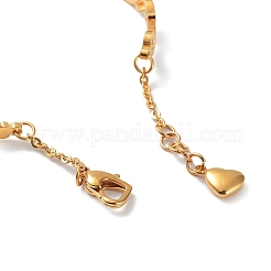 Ion Plating(IP) 304 Stainless Steel Leafy Branch Bangles with Heart Charms&nbsp;BJEW-F464-16G