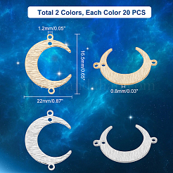 40Pcs 2 Colors Brass Link Connectors&nbsp;KK-PH0001-92