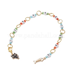 Acrylic Number Bead Knitting Row Counter Chains&nbsp;HJEW-JM00884