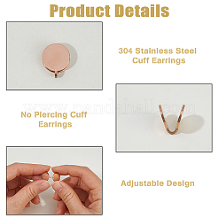 12Pcs 304 Stainless Steel Cuff Earrings&nbsp;EJEW-HS0001-27
