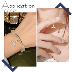 12Pcs 2 Colors Brass Fishtail Shape Charms&nbsp;KK-WR0001-68